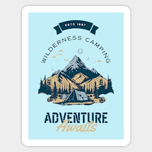 Wilderness Camping Adventure Awaits Sticker